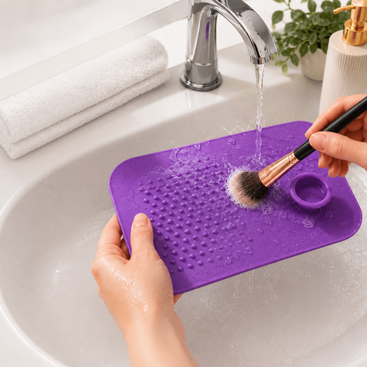 10Pcs-Makeup Brush Scrubby Cleaning Pad