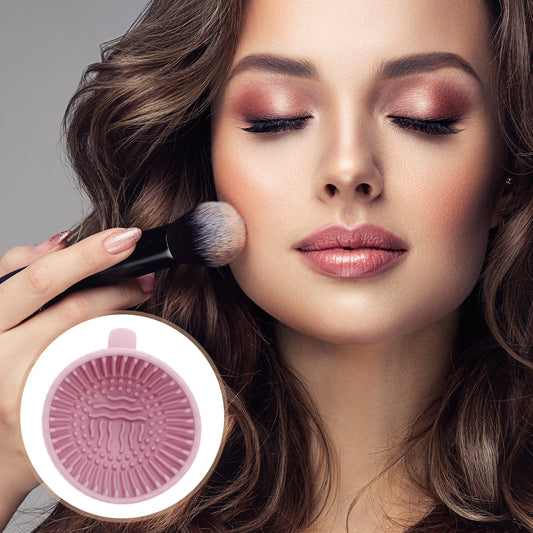 Unique Bargains Hand-held Makeup Brush Cleaner 1 Pc Pink