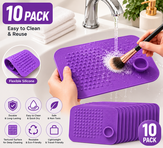 10Pcs-Makeup Brush Scrubby Cleaning Pad