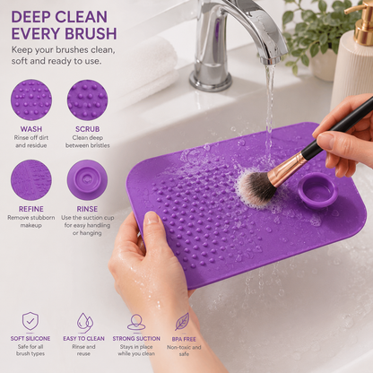 10Pcs-Makeup Brush Scrubby Cleaning Pad