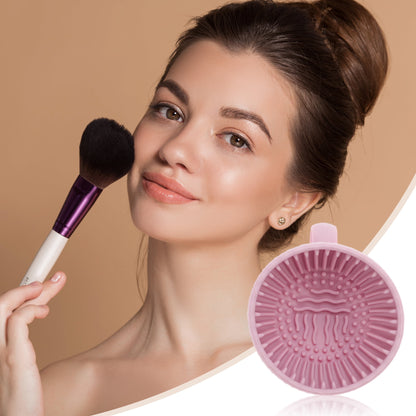 Unique Bargains Hand-held Makeup Brush Cleaner 1 Pc Pink