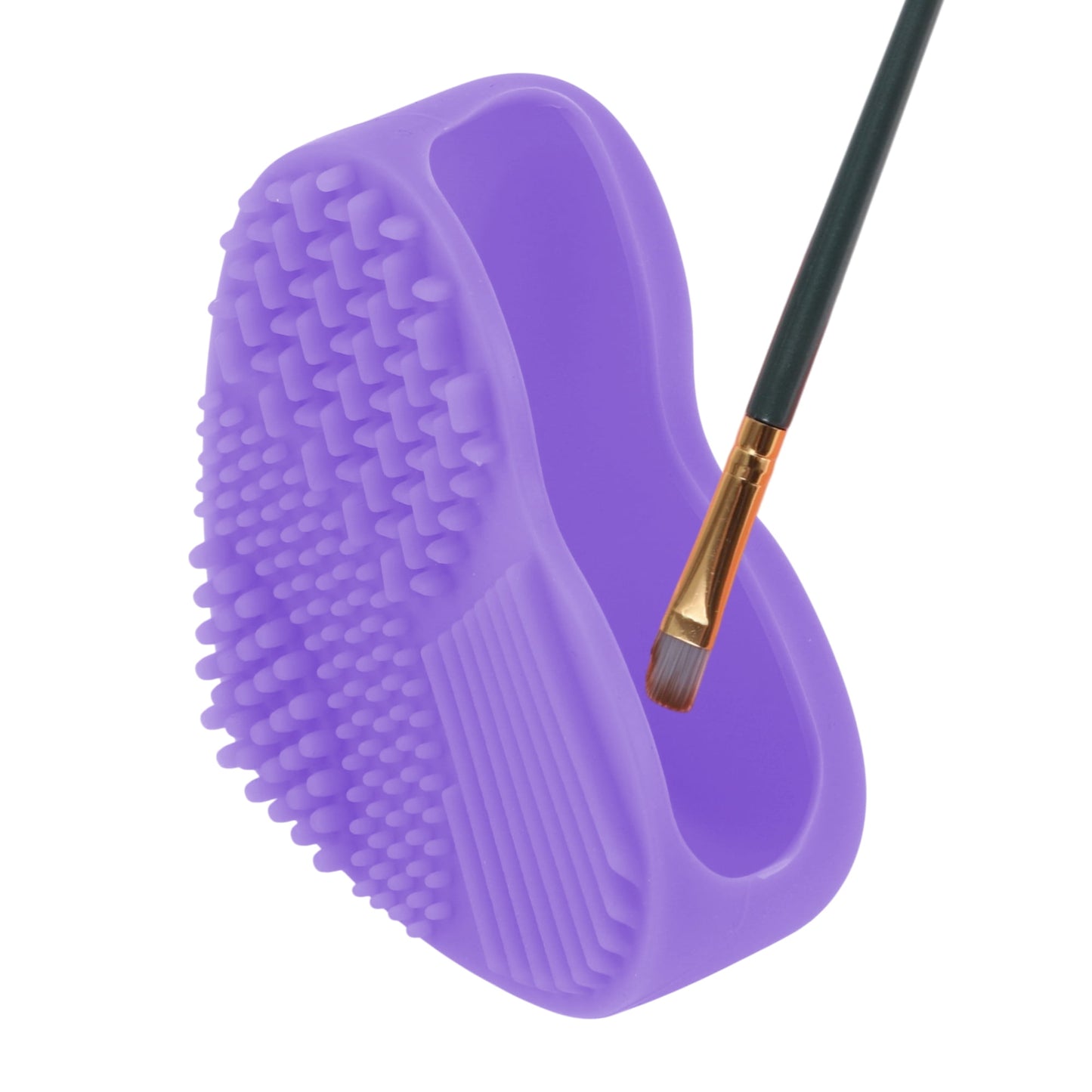 Unique Bargains Heart Shape Makeup Brush Cleaner 1 Pc Purple
